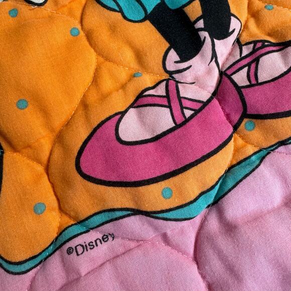 Vintage Disney Ballerina Minnie Mouse Pink Blanket Comforter 39.5”X53 - Picture 3 of 10